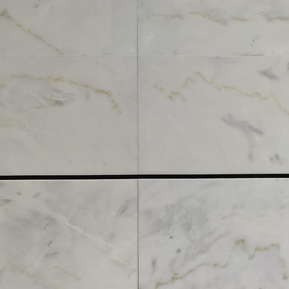 15 Pcs Black Marble Tile Edge Trim, 12 Inch Marble Pencil Liner Both Side Polished for Bathroom, Backsplash, Kitchen, Tile Shower, Natural Marble Material