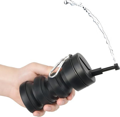 Portable Bidet for Travel, Collapsible Design, Refreshing Clean for Outdoors, Camping & Travel, Black
