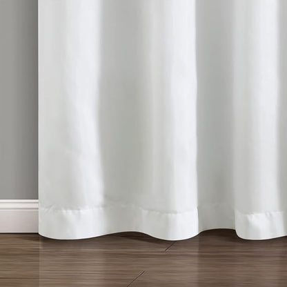 Lush Decor Night Sky Window Curtain Panel, Single 100"W x 84"L Gray & White - Sequin Backdrop Curtain - Extra Wide Curtains - Sliding Door Curtain