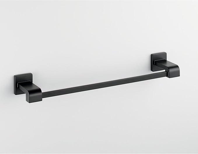 Delta 77518-BL Ara 18-in Wall Mount Towel Bar Bath Hardware Accessory in Matte Black