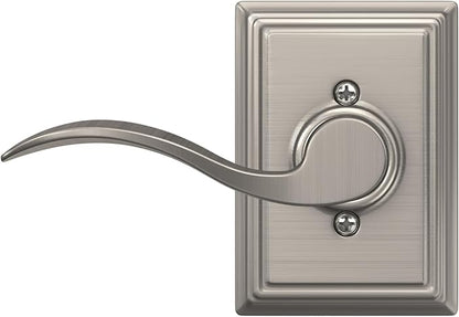 SCHLAGE Accent Lever with Addison Trim Non-Turning Lock in Satin Nickel - Left Handed - F170 ACC 619 ADDLH - 568374
