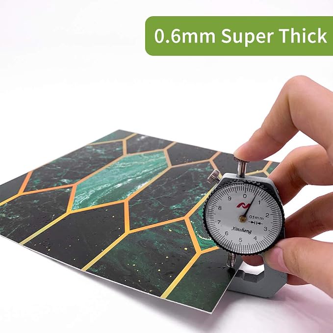 funlife Holographic Emerald Art Deco Peel and Stick Backsplash Self-Adhesive PVC Wall Tiles Easy DIY with Tools for Kitchen Bathroom and Laundry Room 5.9"x5.9"x50-Sheet Hex Emerald