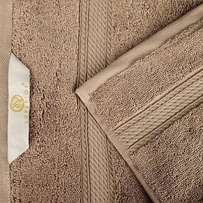 Superior Egyptian Cotton Plush & Absorbent, Hand Towel Set of 4, Latte
