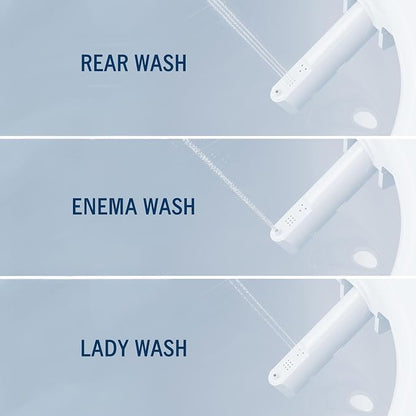 Lotus Bidet ATS-1000 Round with Enema Wash (Purestream) for constipation relief, Heated Seat With Remote Control, Temperature Controlled Wash, Warm Air Dryer, Easy DIY Installation, Made in Korea