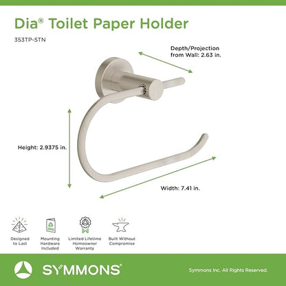 Symmons 35AC4BUNDLESTN Dia 4-Piece Wall-Mounted Bathroom Hardware Set in Satin Nickel