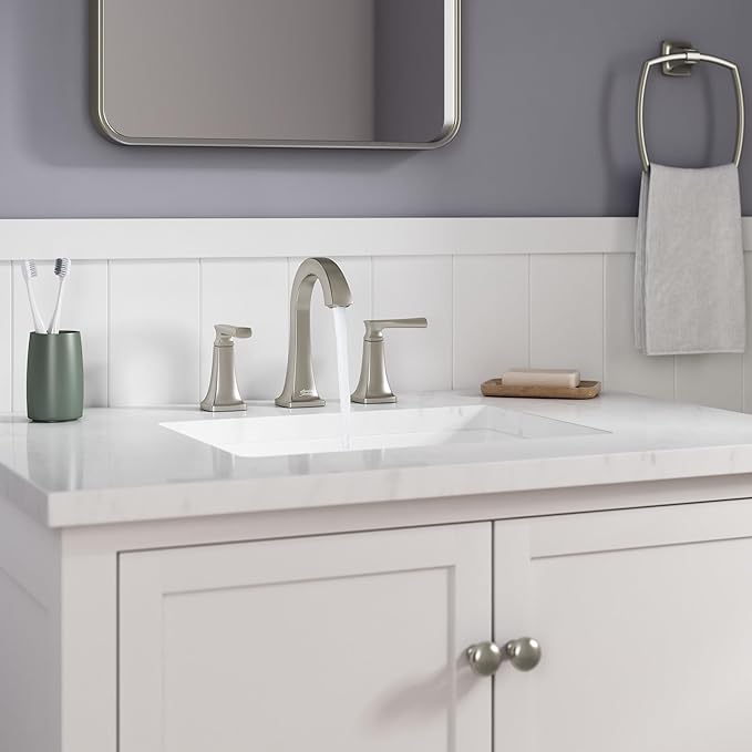 American Standard 7426801.295 Belmeade Two-Handle 8-Inch Widespread Bathroom Faucet, 1.2 GPM, Brushed Nickel