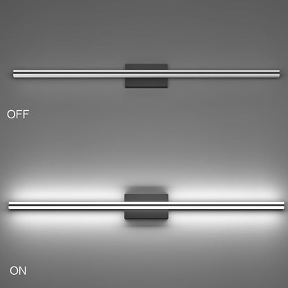 SOLFART Bathroom Vanity Lights Over Mirror Dimmable 48 Inch Matte Black Bathroom Light Fixtures 5CCT 30W Vanity Lighting Fixtures