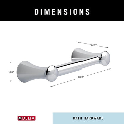 DELTA FAUCET D73850 Lahara Wall Mount Spring-Loaded Toilet Paper Holder Bath Hardware Accessory in Polished Chrome