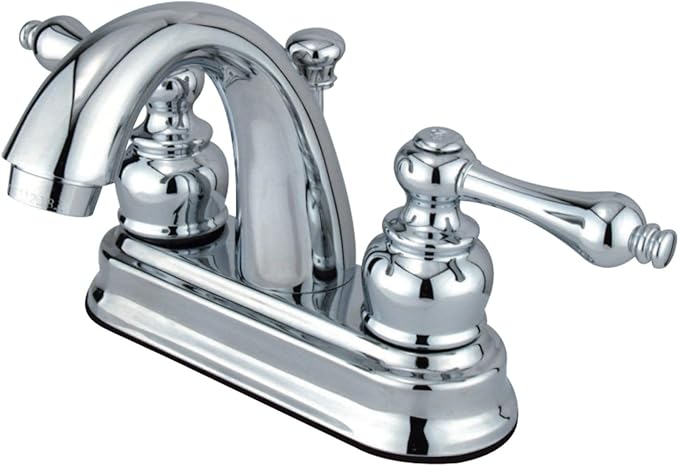 Kingston Brass KB5611AL Restoration 4-Inch Centerset Lavatory Faucet, Polished Chrome