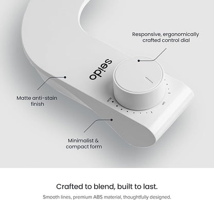 seido Origin 1.0 - Ultra-Slim Non-Electric Bidet Attachment for Toilet – Dual Nozzle, Adjustable Water Pressure, Easy DIY Installation, Self-Cleaning Sprayer, Eco-Friendly Design (White)