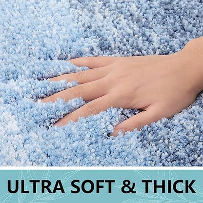 Arotive Microfiber Bathroom Rugs, Shaggy Soft Absorbent Bath Rug, 47x20