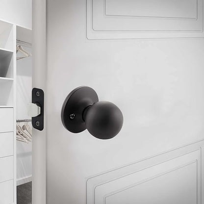 Design House 779090 Ball Passage Hall and Closet Door Knob Matte Black