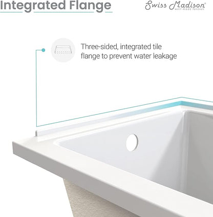 Swiss Madison Voltaire 60" x 32" Left-Hand Drain Alcove Bathtub