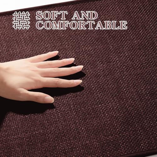 chakme Bathroom Rugs Mat 32x17, Ultra Thin Non Slip Bath Mat Quick Dry Absorbent Bath Mat for Bathroom Floor, (Dark Purple, 32"x17")
