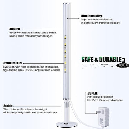 LED Vanity Lights for Mirror, Ultra bright/RA90/6000K/Dimming/Timer Makeup Lights, Height Adjustable 12V/18W Fill Light for Mirror, for Make up, Photography, Video Recording Conference Lighting