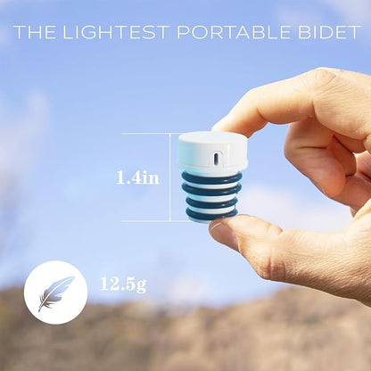 Portable Bidet for Toilet, Travel, Hiking or Camping. Compatible with Every Bottle. Ultralight