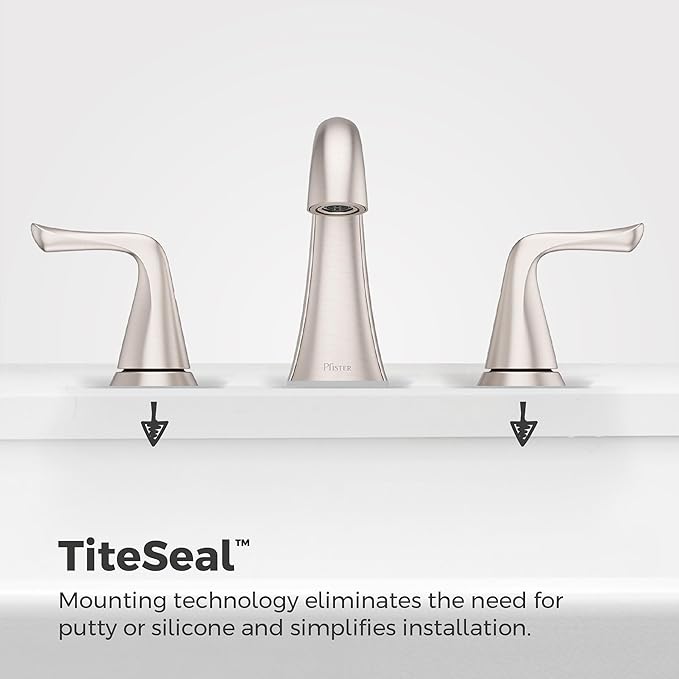 Pfister Willa Bathroom Sink Faucet, 8-Inch Widespread, 2-Handle, 3-Hole, NSF Certified, Spot Defense Brushed Nickel Finish, LF049MALGS | (Pack of 3)
