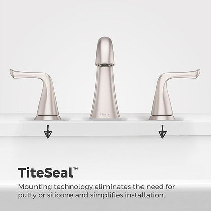Pfister Willa Bathroom Sink Faucet, 8-Inch Widespread, 2-Handle, 3-Hole, NSF Certified, Spot Defense Brushed Nickel Finish, LF049MALGS | (Pack of 3)