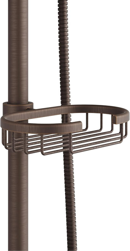 PULSE ShowerSpas Kauai III Oil-Rubbed Bronze Rain Shower Head with Handheld Spray - 1.8 GPM, 8" Showerhead, 5-Function HandShower, Adjustable Slide Bar - Shower Heads with Handheld Spray Combo