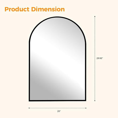 NEWBULIG 22"x30" Wall Mirror, Bathroom Mirrors for Over Sink, Black | Matte Metal Framed Vanity Mirror with Tempered Glass, Entryway, Living Room, Bedroom