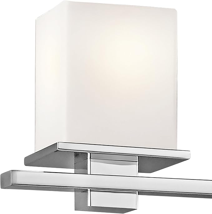 Kichler Tully 40.25" 5 Light Vanity Light with Satin Etched Cased Opal Glass Chrome
