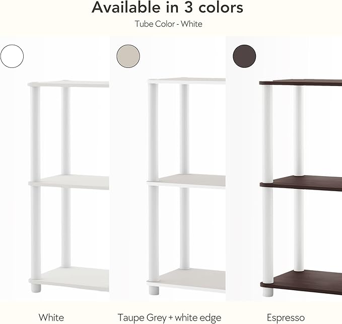 Homes: Inside + Out Apexa Modern 4-Tier Narrow Shelving Units, Collectibles Display Shelves, Easy Assembly Standing Shelf, Home Storage Organizer for Living Room, Bedroom, Office, Espresso