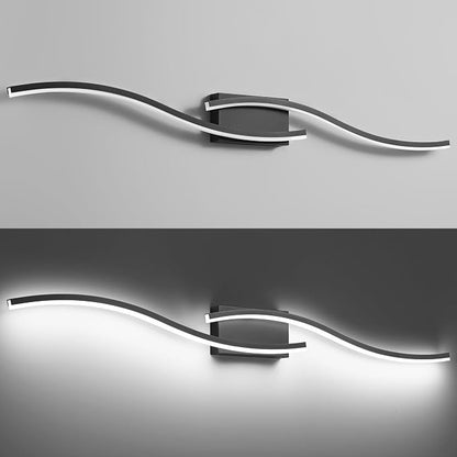 PRESDE 48 Inch Bathroom Light Fixtures Black Vanity Light Bar LED Modern Bath Wall Lighting Over Mirror Dimmable