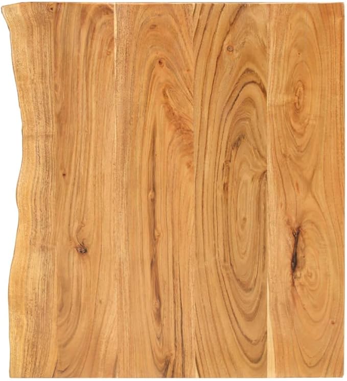 vidaXL Solid Wood Acacia Bathroom Vanity Top Worktop Washing Table Plate Floating Countertop Sink Console Wooden Home Interior 22.8"