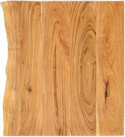 vidaXL Solid Wood Acacia Bathroom Vanity Top Worktop Washing Table Plate Floating Countertop Sink Console Wooden Home Interior 22.8"