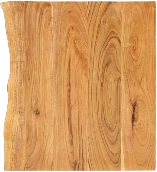 vidaXL Solid Wood Acacia Bathroom Vanity Top Worktop Washing Table Plate Floating Countertop Sink Console Wooden Home Interior 22.8"