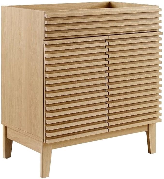 Modway Render 30" Bathroom Vanity in Oak - Sink Basin Not Included
