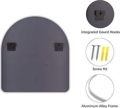 FORBATH Large Arched Wall Mirror 40x36 Inch, Silver Arch Bathroom Mirror with Aluminum Frame, Arched Mirror for Dresser, Fireplace,Entryway,Home Decor,Hanging or Leaning Against Wall