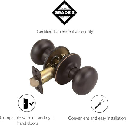 Design House 753442 Cambridge Passage Hall and Closet Door Knob Oil Rubbed Bronze