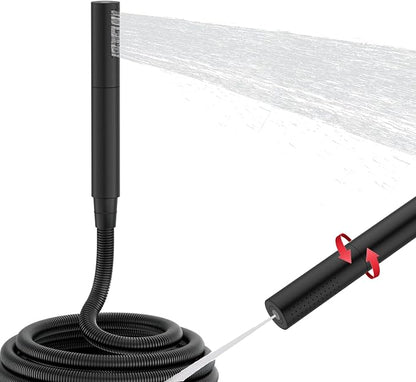 AYIVG Matte Black Finish Round Brass 2 In 1 Function High Pressure Handheld Shower Head Sprayer Hand Shower Wand with 59 Inch Hose For Bathroom Shower System