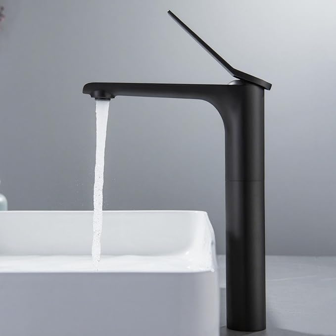 Bathroom Water Faucet Single Hole Faucet for Bathroom Sink Single Handle Hot and Cold Black