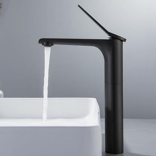 Bathroom Water Faucet Single Hole Faucet for Bathroom Sink Single Handle Hot and Cold Black