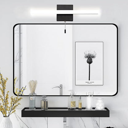 COTULIN 16 Inch Black Vanity Light Bar with Pull Switch 10W Brightness Ideal for Cabinet Lighting Picture Light and Sink Light for Kitchen and Bathroom Applications Modern Design Efficient Lighting