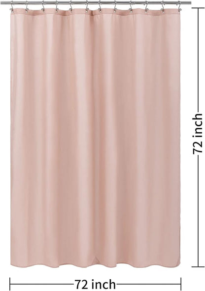 ALYVIA SPRING Waterproof Fabric Shower Curtain or Liner Blush Pink, 72x72 | 3 Magnets, Soft Cloth & Hotel Quality, Machine Washable, Light-Weight, Standard Size