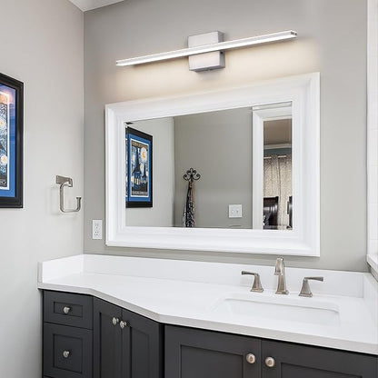 LED Modern Bathroom Light Fixtures 18W Brushed Nickel Vanity Lights Bar 5CCT Dimmable ixture Over Mirror Vanity Light for Bathroom Lighting 23.6 inch