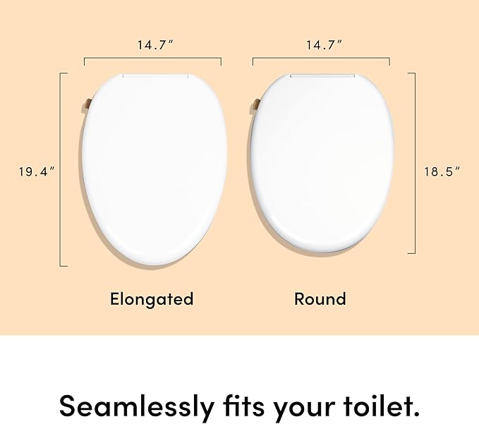 TUSHY Oasis Non-Electric Warm Water Bidet Seat (Elongated) | Self-Cleaning Dual Nozzles, Adjustable Temp & Pressure | 10-Min DIY Install, Soft-Close Lid, Sleek Design, Spa-Like Comfort, Platinum Knob