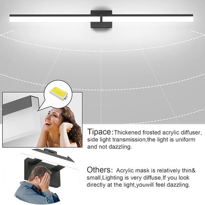 Tipace 47.2 inch LED Vanity Lights Bathroom Vanity Light Fixtures Bathroom Lighting Fixture Over Mirror 5500K