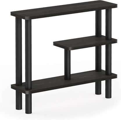Furinno Turn-N-Tube Slim Space Saving Storage Rack, Espresso/Black