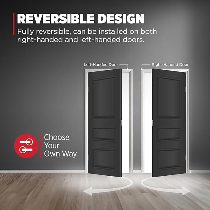 Kwikset Halifax Entry Door Handle with Lock and Key, Secure Round Keyed Reversible Lever Exterior, For Front Entrance and Bedrooms, Polished Chrome, Pick Resistant Smartkey Rekey Security and Microban