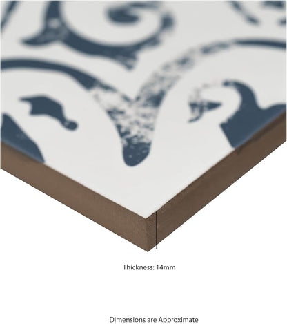 MSI Indigo 8x8in Encaustic Glazed Porcelain Wall Floor Tile Flooring