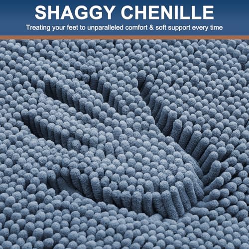 Smiry Bathroom Rugs 36X24, Luxury Chenille Extra Soft Absorbent Bath Mat