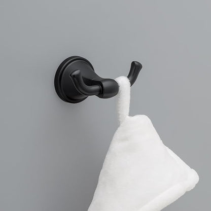 Delta Faucet Becker (1-Pack) Towel/Robe Hook for Bathroom, Matte Black, Wall Mounted BCK35-MB