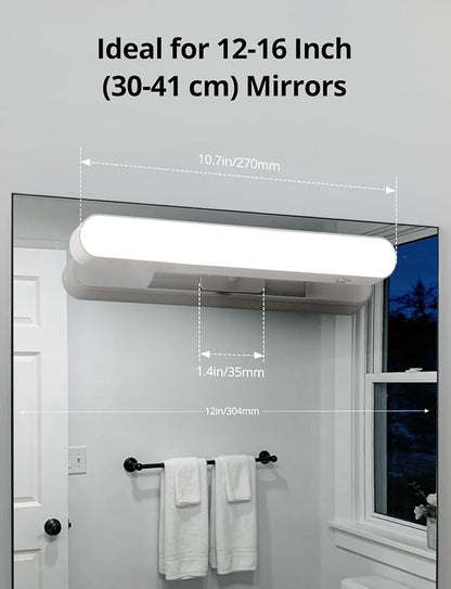 Rechargeable Makeup Light Bar LED Stick on Vanity Lighting for Mirror, 11Inch Super Bright 14 Days Long Last Battery Operated Wireless Attachable Wall Lamp for Bathroom Dresser Counter