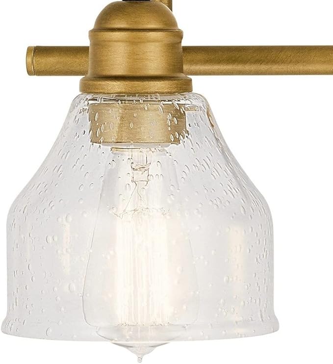 Kichler Avery 33.25" 4 Light Vanity Light with Clear Seeded Glass Olde Bronze®