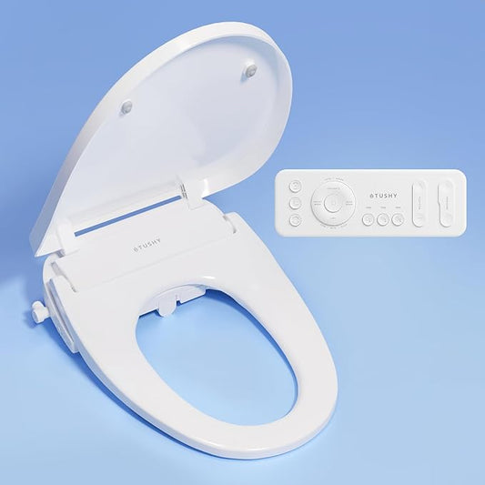 TUSHY Cloud+ Electronic Bidet Heated Toilet Seat | Intelligent Remote w/Personal Settings, Instant Warm Water, Heated Seat and Air Dryer, Automatic Deodorizer (Night Light & Soft Close), Elongated