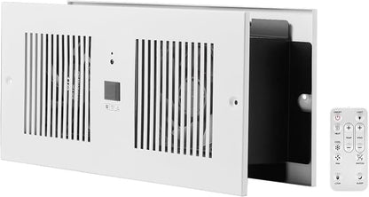 VEVOR Room to Room Fan, Intake & Exhaust Dual Airflow Through-the-Wall Fan with Remote & Temperature Control, 300 CFM 10-Speed Ventilation Quiet In-Wall Vent for Living, Laundry Room Indoor